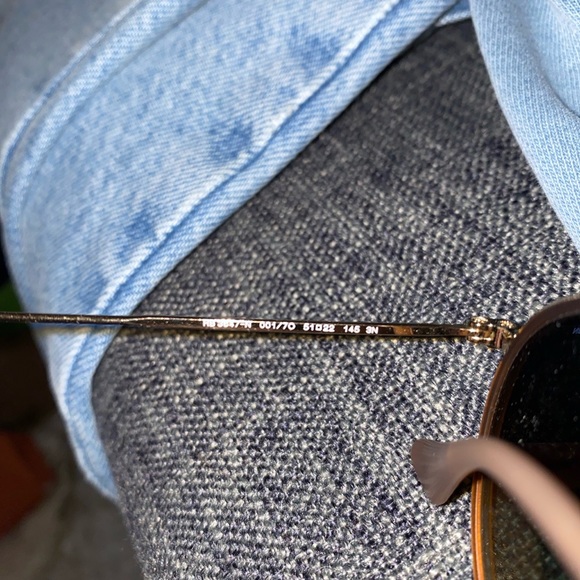 Like New Rayban Double Bridge Pink Sunglasses - Picture 2 of 3